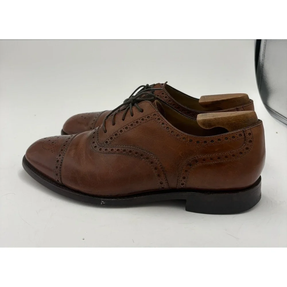 Charles Tyrwhitt Mens Leather Oxford Dress Shoes Brown Size 9‎